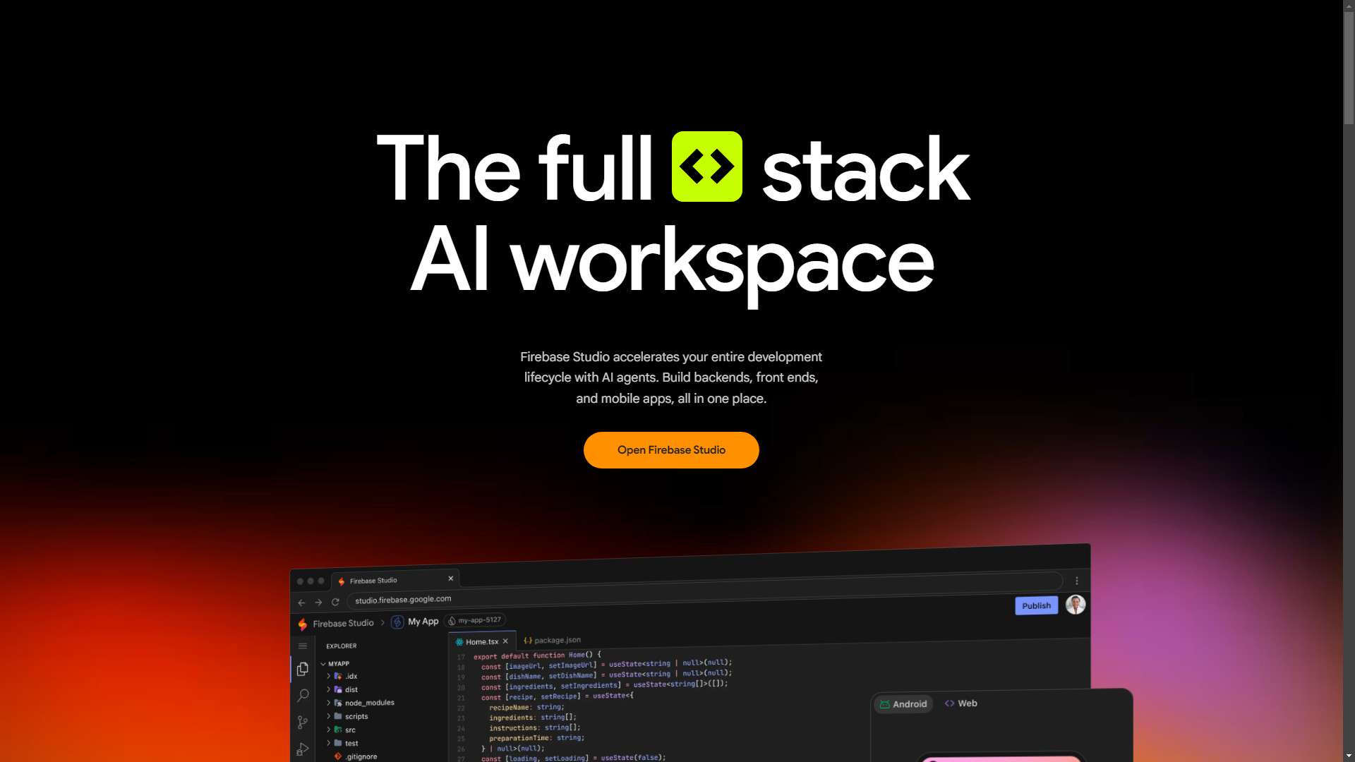 Firebase Studio