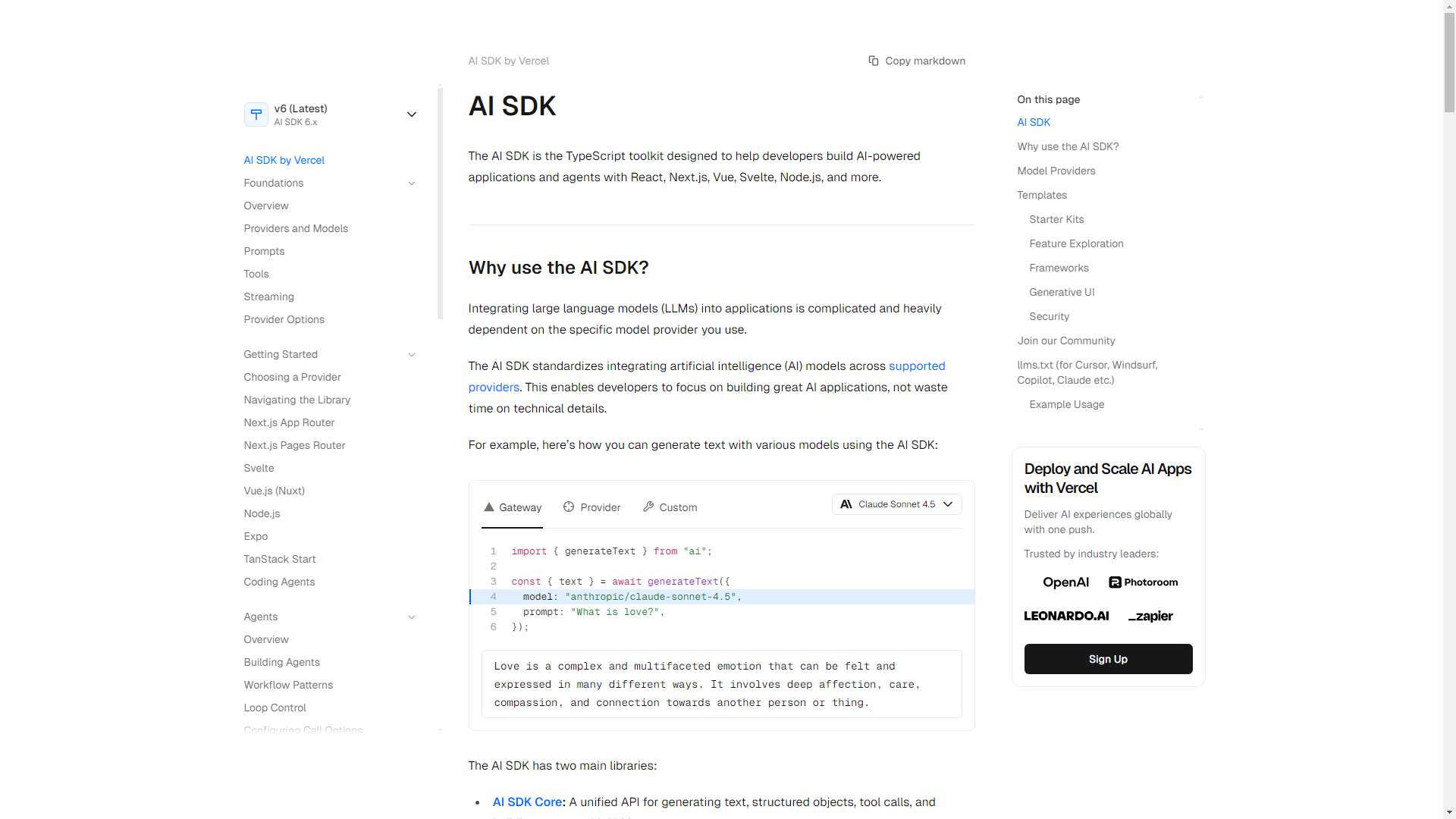Vercel AI SDK